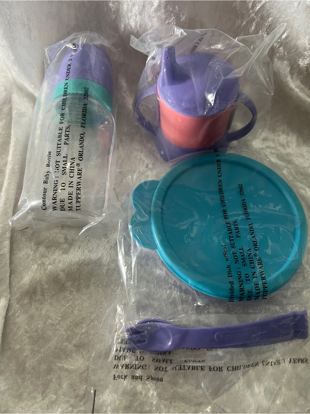 Tupperware Toddler Mealtime Set in Purple, Pink & Teal